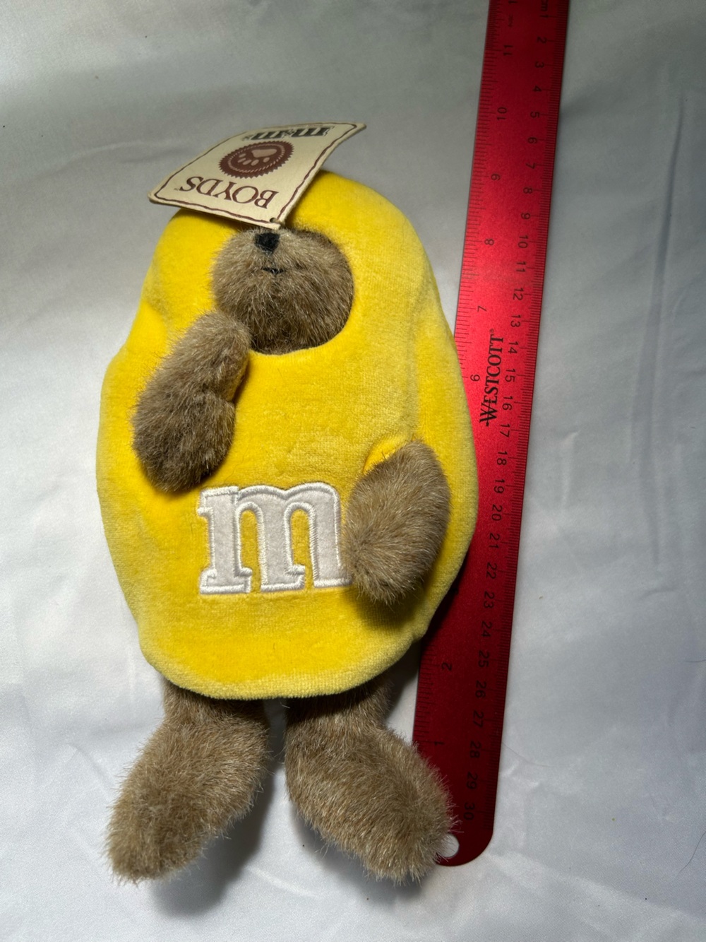 Yellow M&M's Boyd’s bear